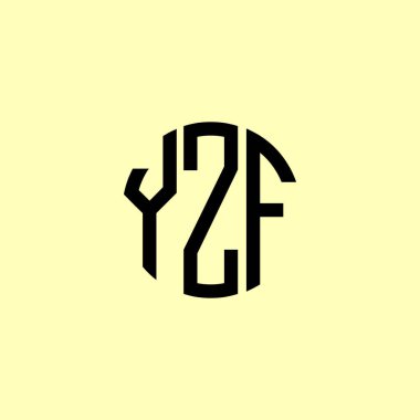 Yaratıcı Yuvarlak Baş harfler YZF logosu. Bu başlangıç için hangi şirket veya markanın adı uygun olacaktır.