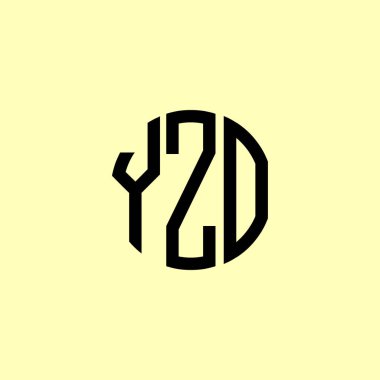 Yaratıcı Yuvarlak Harfler YZO logosu. Bu başlangıç için hangi şirket veya markanın adı uygun olacaktır.