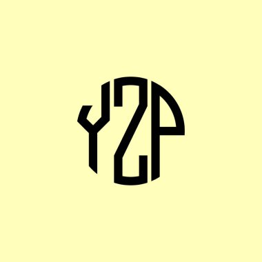 Yaratıcı Yuvarlak Harfler YZP logosu. Bu başlangıç için hangi şirket veya markanın adı uygun olacaktır.