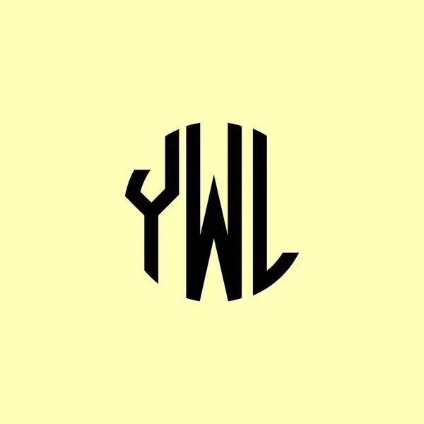 Creative Rounded Initial Letters Ywl Logo Suitable Which Company Brand — Stock Vector