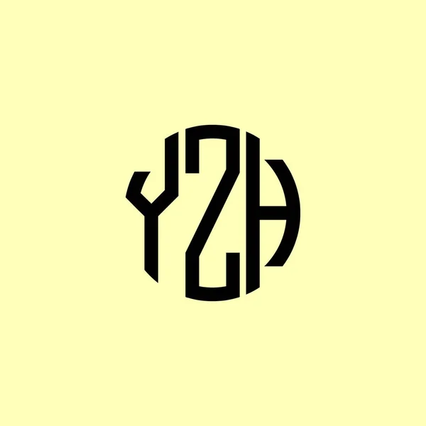Lettres Initiales Arrondies Créatives Logo Yzh Conviendra Pour Quelle Entreprise — Image vectorielle
