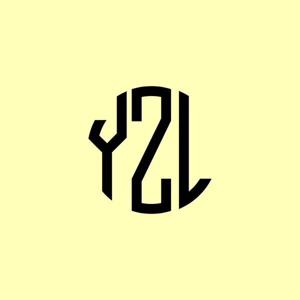 Creative Rounded Initial Letters Yzl Logo Suitable Which Company Brand — Stock Vector