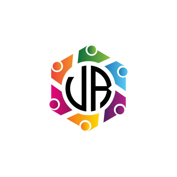 Логотип Спільноти Hexagon Initial Letters Призначення Мережі Команди Або Соціальної — стоковий вектор