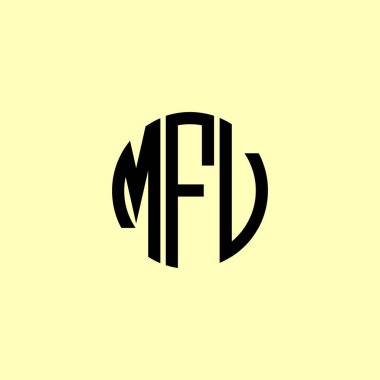 Yaratıcı Yuvarlak Baş harfler MFV logosu. Bu başlangıç için hangi şirket veya markanın adı uygun olacaktır.
