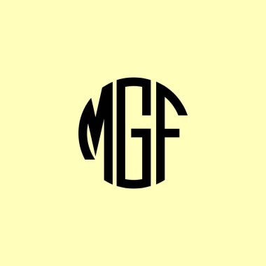 Yaratıcı Yuvarlak Baş harfler MGF logosu. Bu başlangıç için hangi şirket veya markanın adı uygun olacaktır.
