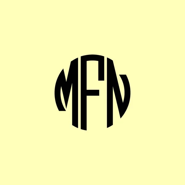Creative Rounded Initial Letters Mfn Logo Suitable Which Company Brand — Stock Vector