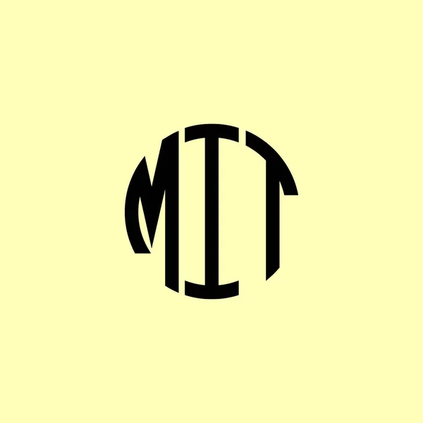Creative Rounded Initial Letters Mit Logo 会社やブランド名が最初のものを開始するのに適しています — ストックベクタ