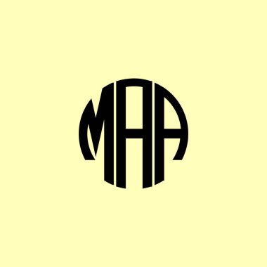 Yaratıcı Yuvarlak Harfler MAA logosu. Bu başlangıç için hangi şirket veya markanın adı uygun olacaktır.
