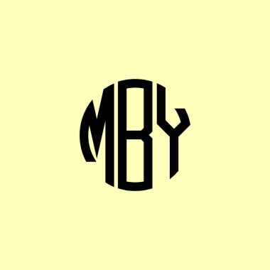 Yaratıcı Yuvarlak Baş harfler MBY logosu. Bu başlangıç için hangi şirket veya markanın adı uygun olacaktır.