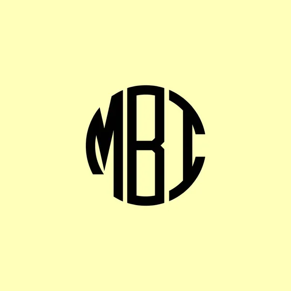 Letras Iniciales Redondeadas Creativas Mbi Logo Será Adecuado Para Qué — Vector de stock