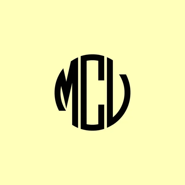 Creative Rounded Initial Letters Mcv Logo Het Zal Geschikt Zijn — Stockvector