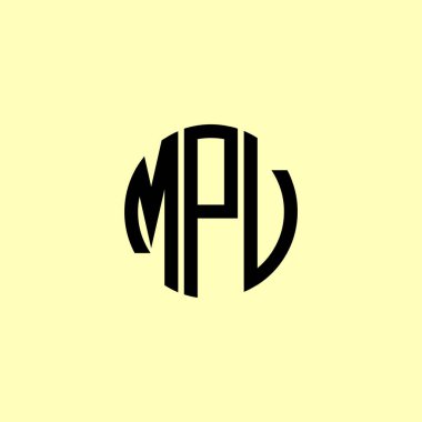 Yaratıcı Yuvarlak Harfler MPV Logosu. Bu başlangıç için hangi şirket veya markanın adı uygun olacaktır.