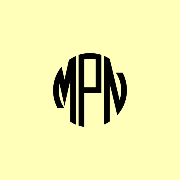 Kreative Runde Anfangsbuchstaben Mpn Logo Wird Geeignet Sein Für Welches — Stockvektor