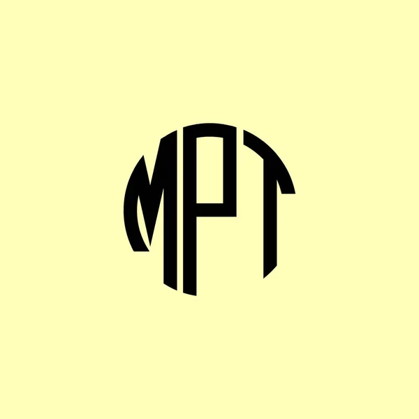 Creatieve Afgeronde Initiële Letters Mpt Logo Het Zal Geschikt Zijn — Stockvector