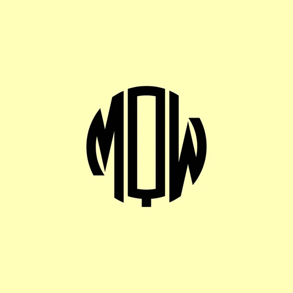 Letras Iniciales Redondeadas Creativas Logo Mqw Será Adecuado Para Qué — Vector de stock