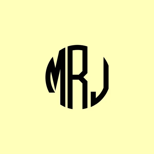 Creative Rounded Initial Letters Mrj Logo Suitable Which Company Brand — Stock Vector