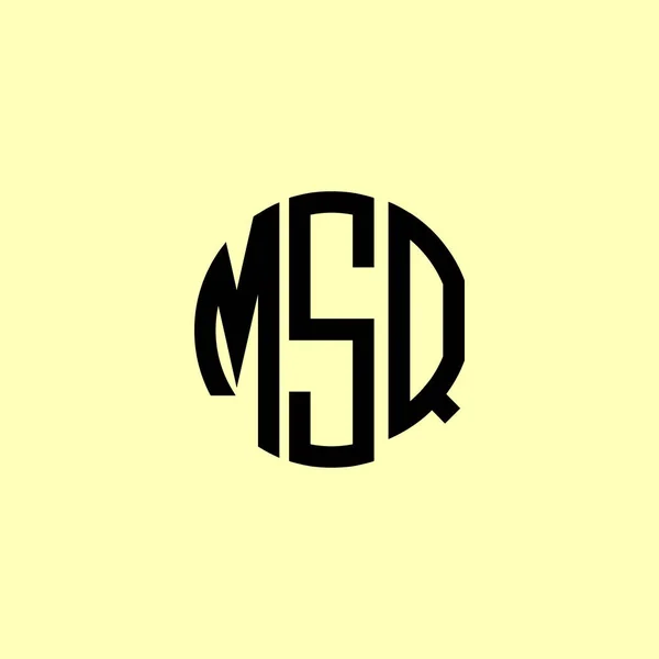 Kreativa Rundade Inledande Bokstäver Msq Logotyp Det Kommer Att Vara — Stock vektor