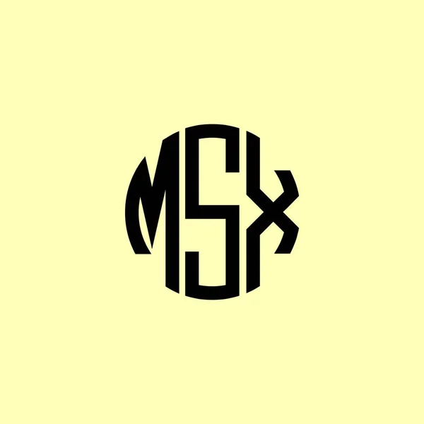 Kreativa Rundade Inledande Bokstäver Msx Logotyp Det Kommer Att Vara — Stock vektor
