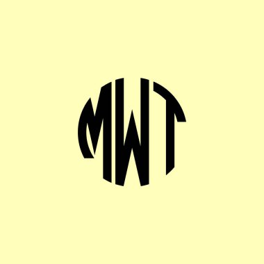 Yaratıcı Yuvarlak Baş harfler MWT logosu. Bu başlangıç için hangi şirket veya markanın adı uygun olacaktır.