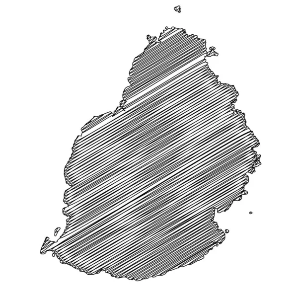 Дизайн Карты Маврикия Стиле Шрифта Векторная Миграция — стоковый вектор