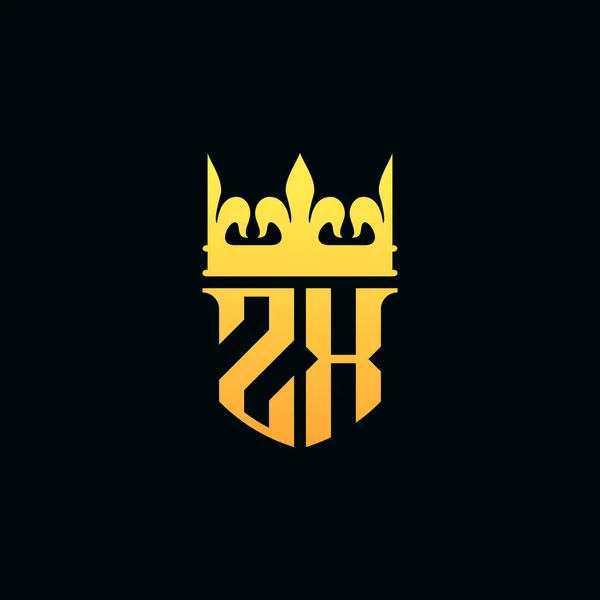 Cartas Iniciais Logotipo Monograma Emblema Estilo Com Coroa Ilustração Vetorial —  Vetores de Stock