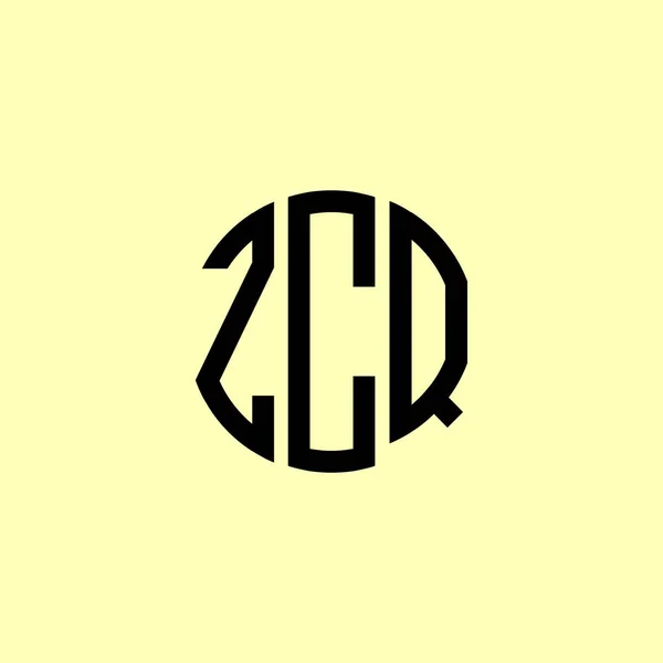 Creative Στρογγυλεμένα Αρχικά Γράμματα Λογότυπο Zcq Είναι Κατάλληλο Για Ποια — Διανυσματικό Αρχείο