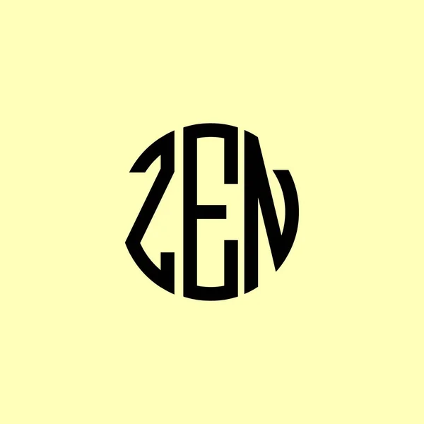 Lettere Iniziali Rotonde Creative Logo Zen Sarà Adatto Quale Azienda — Vettoriale Stock