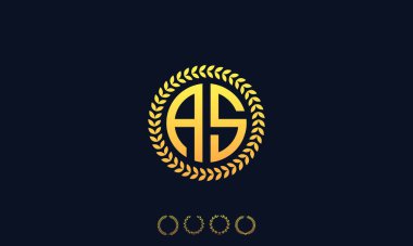 Organizasyon, AS harflerini yuvarladı. Vektör illüstrasyonu