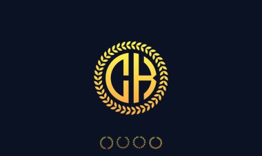 Organizasyon Yuvarlak Baş Harfler CK logosu. Vektör illüstrasyonu