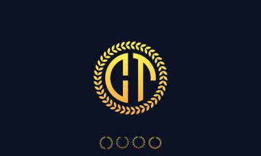 Organizasyon yuvarlak harfli tomografi logosu. Vektör illüstrasyonu