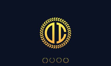 Organizasyon Yuvarlak Harfler DI logosu. Vektör illüstrasyonu