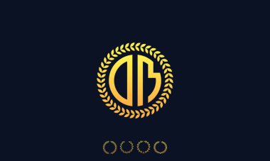Organizasyon Yuvarlak Harfler DM logosu. Vektör illüstrasyonu