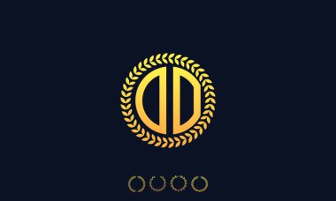 Organizasyon Yuvarlak Harfler DO logosu. Vektör illüstrasyonu