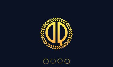 Organizasyon Harflerin Baş harflerinin logosunu yuvarladı. Vektör illüstrasyonu