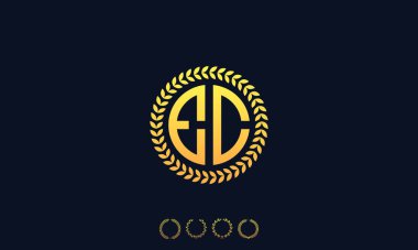 Organizasyon Yuvarlak Harfler AK logosu. Vektör illüstrasyonu