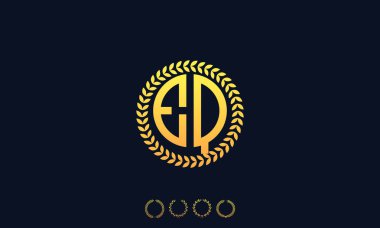 Organizasyon Yuvarlak Harfler EQ logosu. Vektör illüstrasyonu