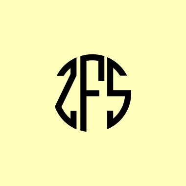 Yaratıcı Yuvarlak Baş harfler ZFS logosu. Bu başlangıç için hangi şirket veya markanın adı uygun olacaktır.