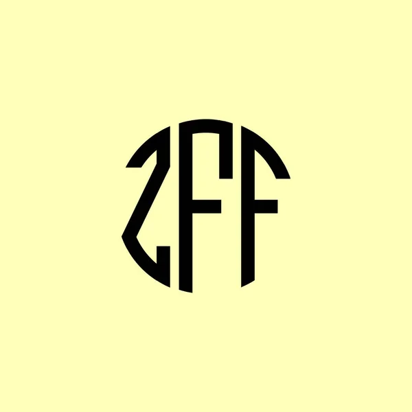 Creatieve Afgeronde Initiële Brieven Zff Logo Het Zal Geschikt Zijn — Stockvector