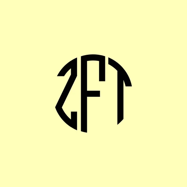 Creative Rounded Initial Letters Zft Logo Suitable Which Company Brand — Stock Vector