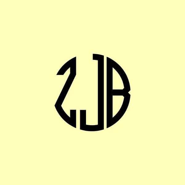 Creative Rounded Initial Letters Zjbロゴ 会社やブランド名が最初のものを開始するのに適しています — ストックベクタ