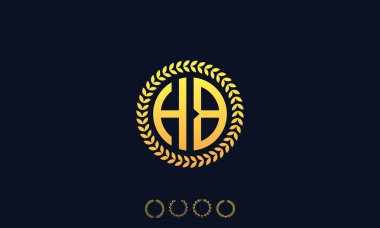 Organizasyon Yuvarlak Harfler HB logosu. Vektör illüstrasyonu