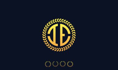 Organizasyon Yuvarlak Harfler IE logosu. Vektör illüstrasyonu