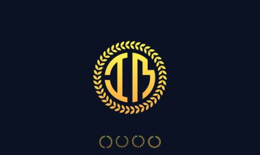 Organizasyon Yuvarlak Harfler IM logosu. Vektör illüstrasyonu