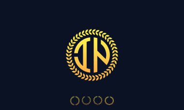 Organizasyon, ilk harflerin logosunu yuvarladı. Vektör illüstrasyonu