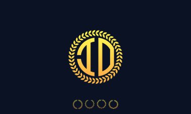 Organizasyon, Harflerin Baş harflerinin logosunu yuvarladı. Vektör illüstrasyonu