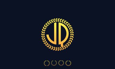 Organizasyon Yuvarlak Harfler JQ logosu. Vektör illüstrasyonu