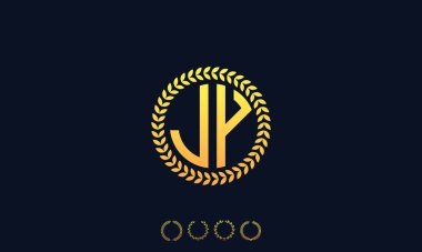 Organizasyon Yuvarlak Harfler JY logosu. Vektör illüstrasyonu