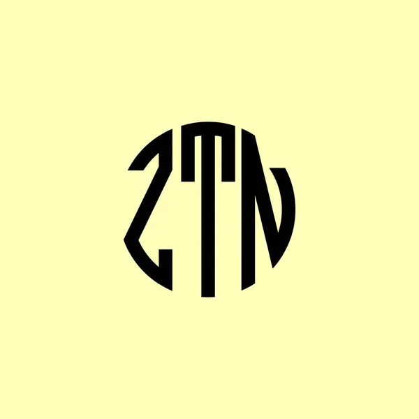 Yaratıcı Yuvarlak Harfler Ztn Logosu Başlangıç Için Hangi Şirket Veya — Stok Vektör