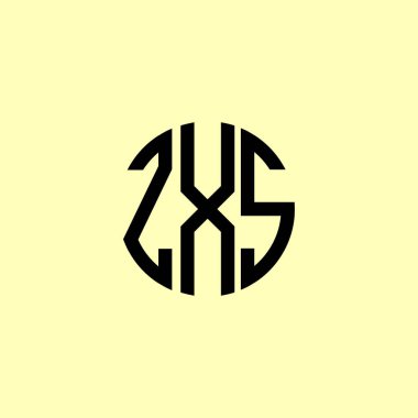 Yaratıcı Yuvarlak Harfler ZXS Logosu. Bu başlangıç için hangi şirket veya markanın adı uygun olacaktır.