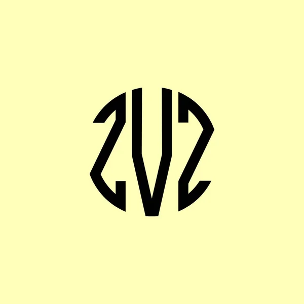 创用的首字母Zvz标志 这将是合适的哪家公司或品牌开始这些初始的 — 图库矢量图片